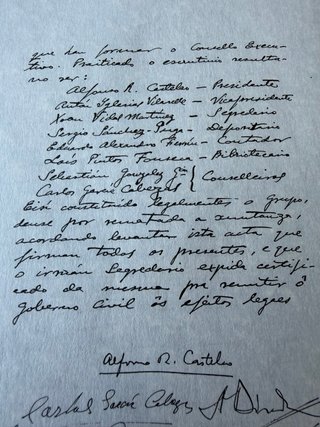 Serigrafía Acta Constitución Grupo Nacionalista