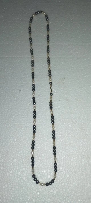 Collar original Perlas Agua Dulce Antiguo Gris Bla