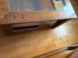 Mesa de salón de pino maciza