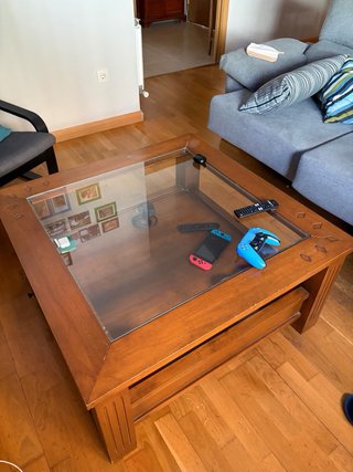 Mesa de salón de pino maciza