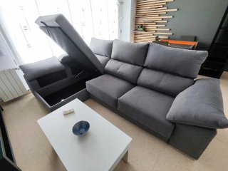 Sofá Chaiselong 3 Plazas Gris