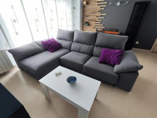 Sofá Chaiselong 3 Plazas Gris