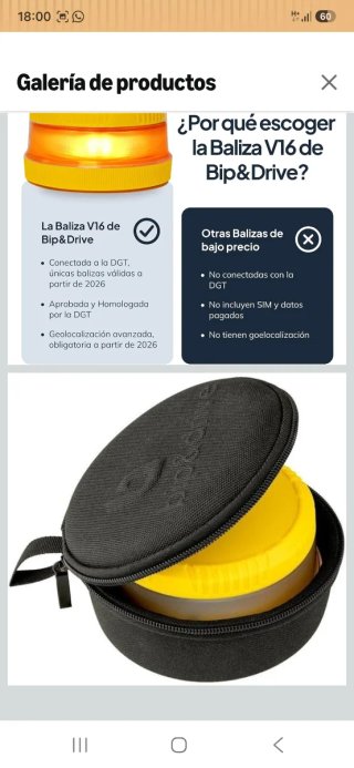 Baliza V16 homologada Bip&Drive nuevo precintado