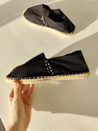 Espadrillas nere stile spagnolo Tg 36-41