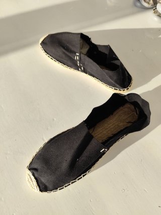 Espadrillas nere stile spagnolo Tg 36-41