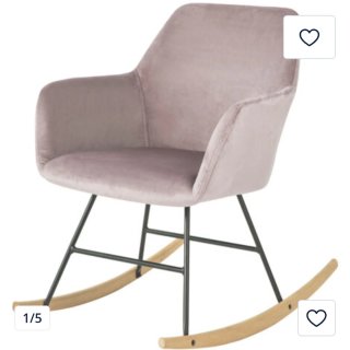 Sillón Mecedora Lactancia color rosa palo