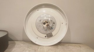 Lámpara LED Techo Tela Gris/Blanca