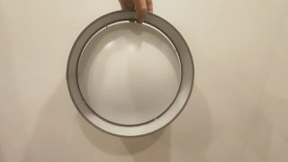 Lámpara LED Techo Tela Gris/Blanca
