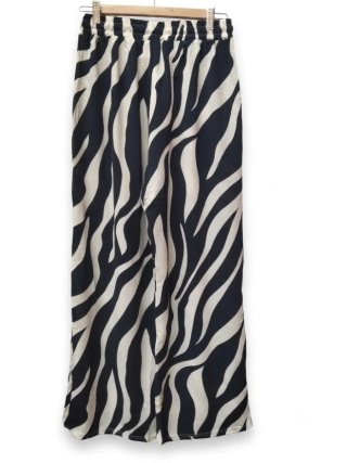 Pantalon Palazzo crema/azul marino Nuevo - TallaXL