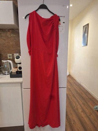 Vestido largo fiesta Juanjo Oliva rojo