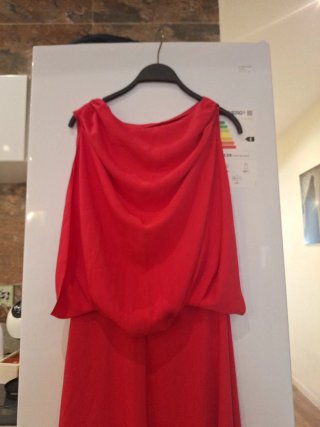 Vestido largo fiesta Juanjo Oliva rojo