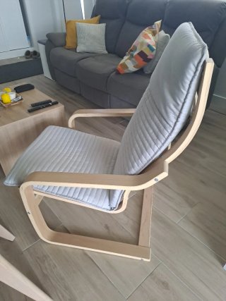 Sillón de relax madera y tela