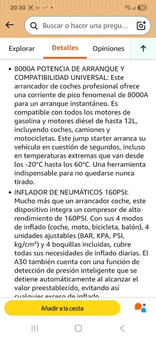 Arrancador y Compresor AIMAPOW A30 nuevo precintad