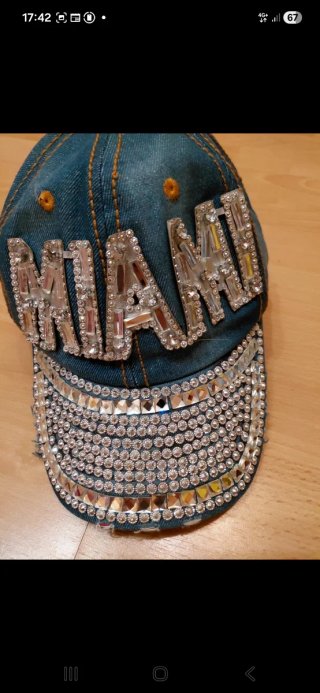 Cappello jeans donna con strass MIAMI