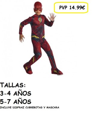 Disfraz Flash niño Talla 3-4 años