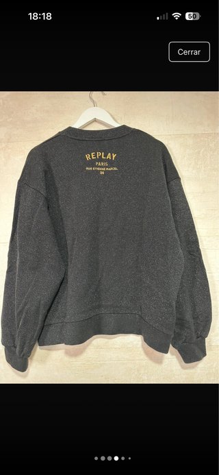 Sudadera Replay Negra Talla L