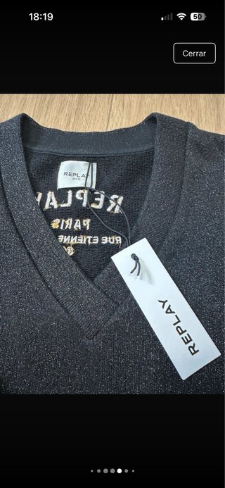 Sudadera Replay Negra Talla L