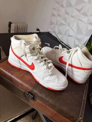 Nike Air Force 1 Mid Blancas Rojas