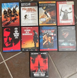 Lote 9 Películas DVD Acción y Guerra