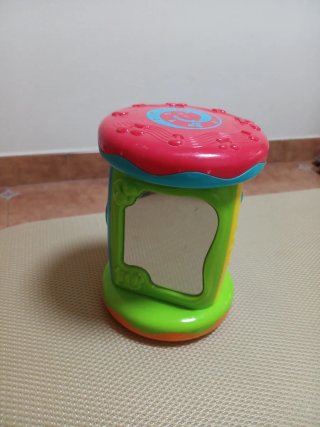 Tambor musical para bebés con espejo