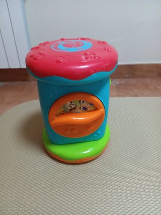 Tambor musical para bebés con espejo