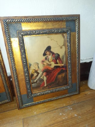 3 Cuadros Antiguos Láminas Goya