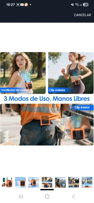 Ventilador de cintura portátil nuevo precintado