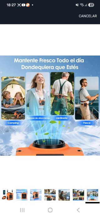 Ventilador de cintura portátil nuevo precintado