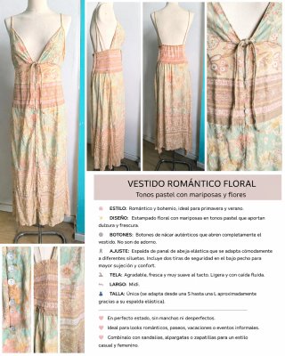 Vestido midi romántico floral