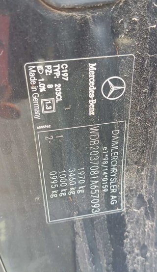 Mercedes 305778 airbag clase c (w203) sportcoupe c