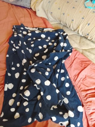 Vestido azul con lunares blancos Talla S
