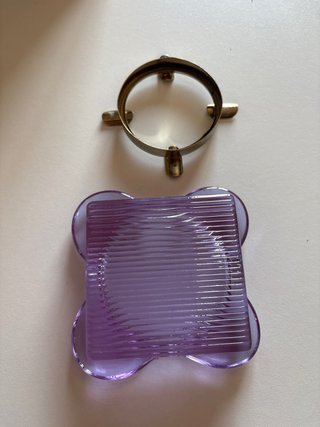 Cenicero vintage cristal años 70 – lila/amatista