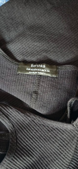 Vestito tubino nero Bershka XS elasticizzato
