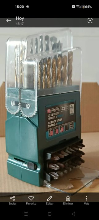 Juego 43 piezas brocas y puntas