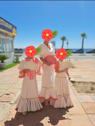 Traje flamenca madre talla única e hijas