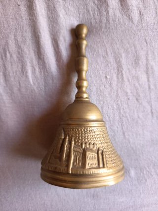 Campana Antigua Bronce Recuerdo Segovia Colección