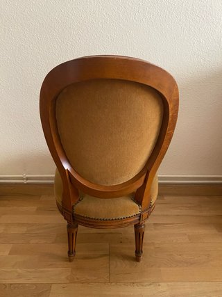 Silla Clásica Estilo Luis XVI Madera Maciza