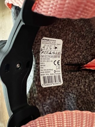 Casco rosa Btwin para niña