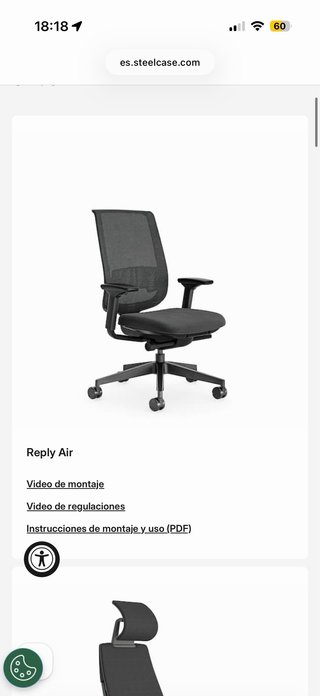 Silla de oficina Reply Air ergonómica