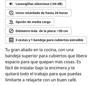 Lavavajillas IKEA SÖDERBODA 500 Nuevo