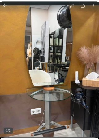 Tocador Peluquería con Espejo Ovalado