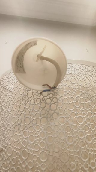 Lámpara de techo colgante de acero blanca inspire.