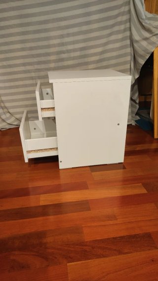 Cómoda KULLEN 2 cajones blanca 35x49 cm