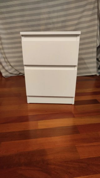 Cómoda KULLEN 2 cajones blanca 35x49 cm