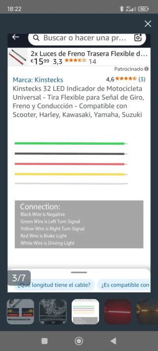 Luces LED Traseras Moto.