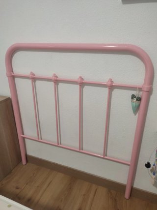 Cabecero cama metal 90 cm rosa