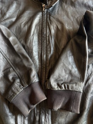 Giacca bomber vera pelle vissuta ,morbida vintage