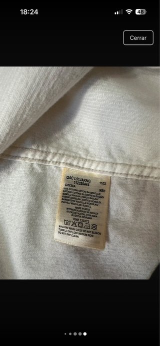 Camisa Lee Talla L Beige