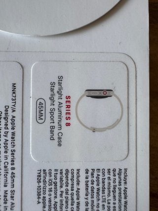 Apple Watch Series 8 45mm Plata