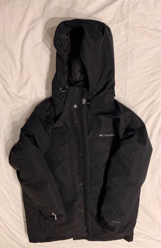 Parka Columbia Impermeable Aislada XL Negra Dorada